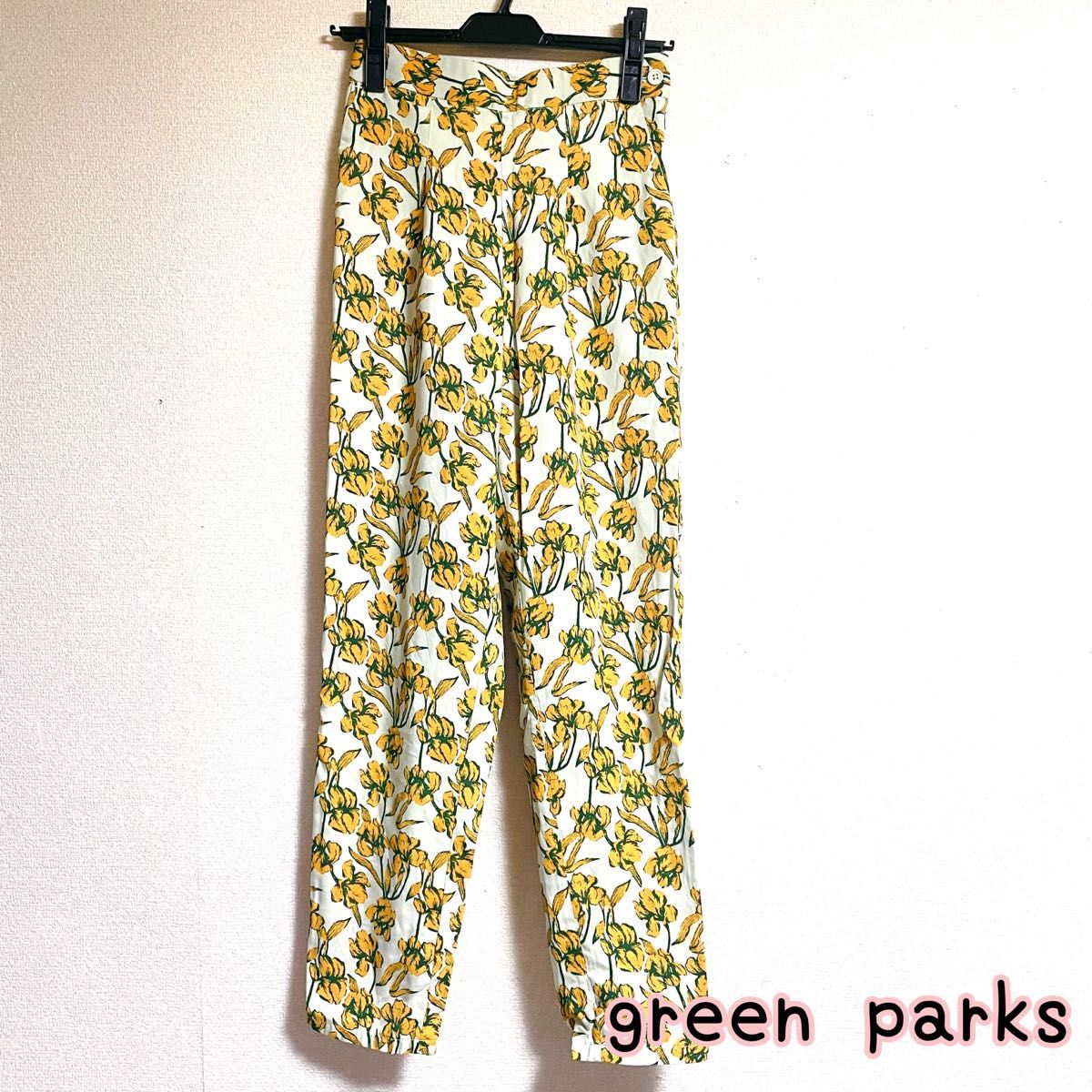 グリーンパークス　green parks  Bon labre パンツ　プリントパンツ　花柄パンツ