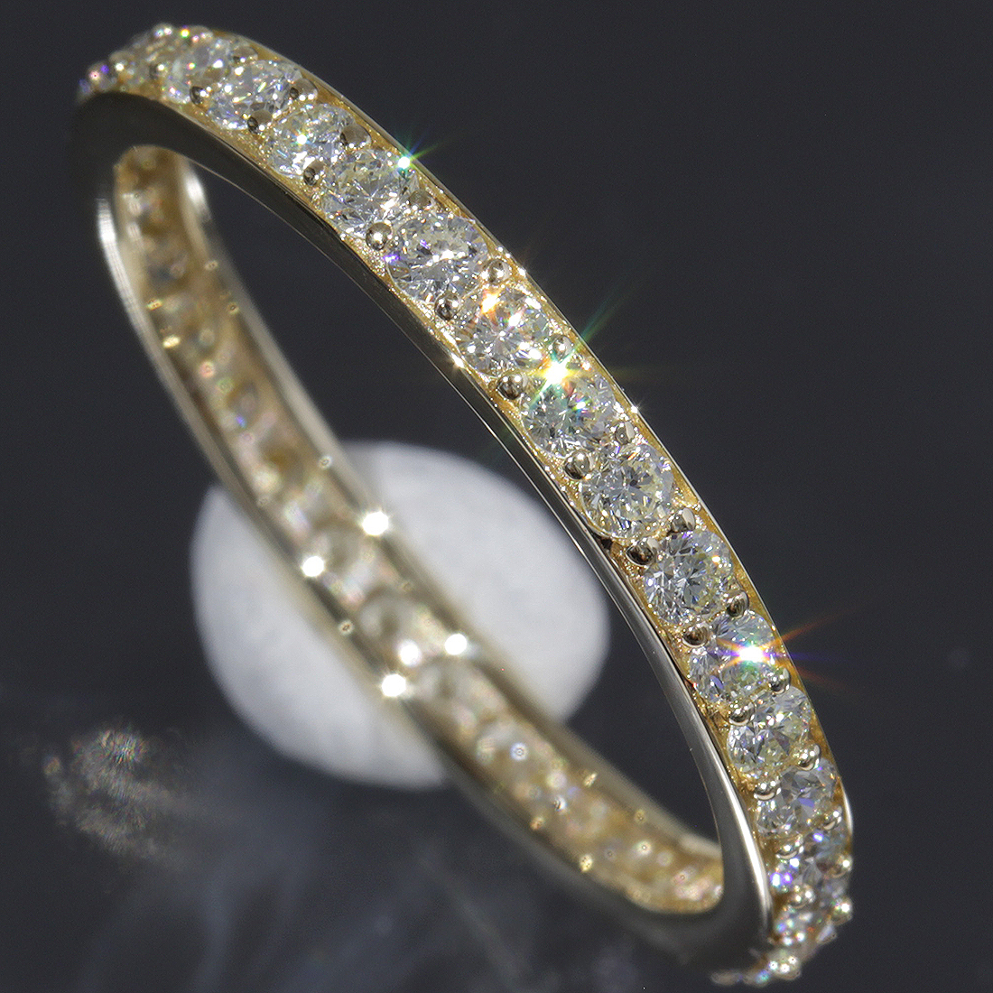 GSTVji- Estee bi full diamond 0.55ct Eternity ring 13 number K18YG ring E0935