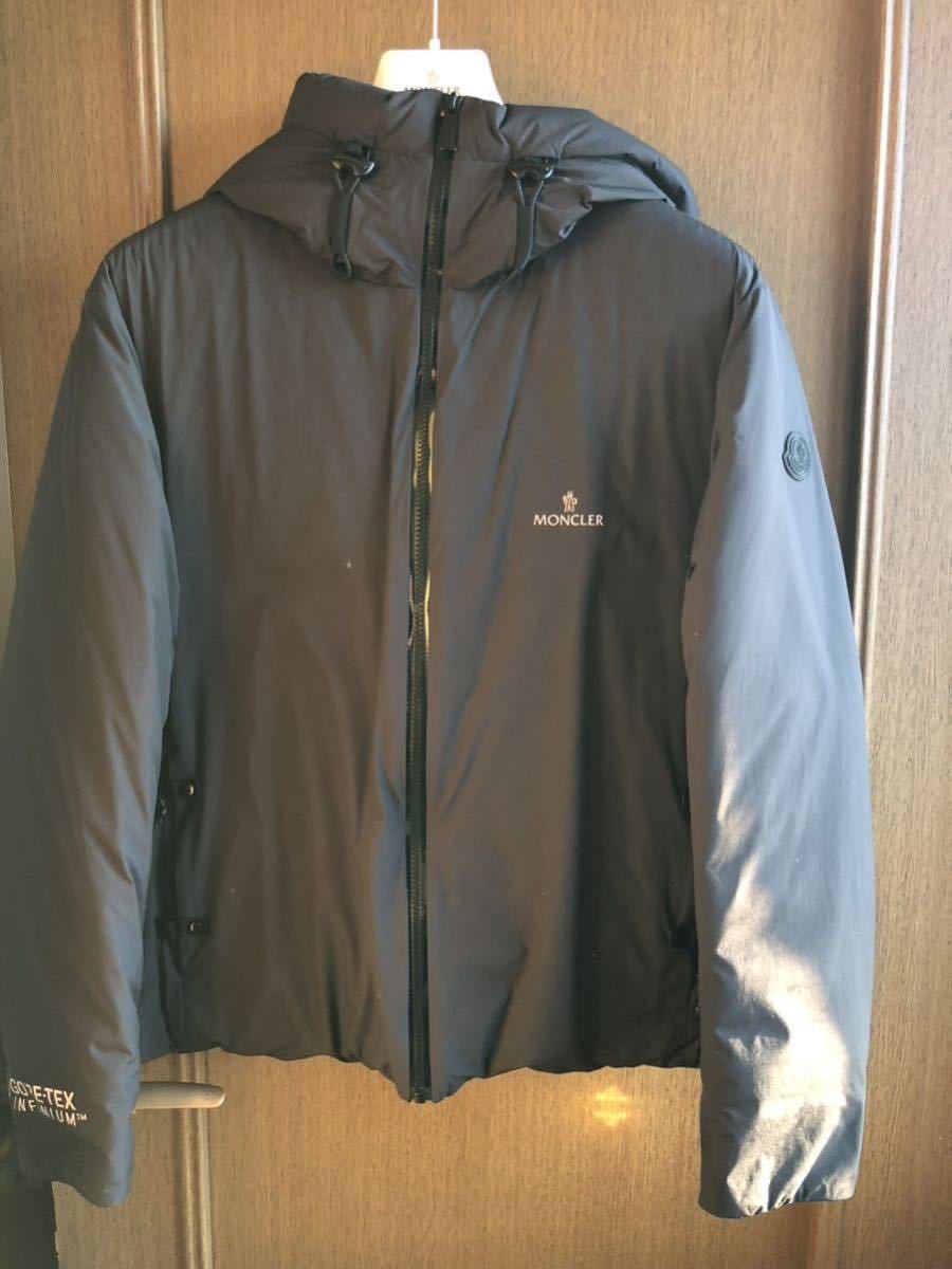 1回着用 極美品 サイズ2 MONCLER モンクレール GORE-TEX ダウンジャケット ゴアテックス ダークグレー マッドブラック