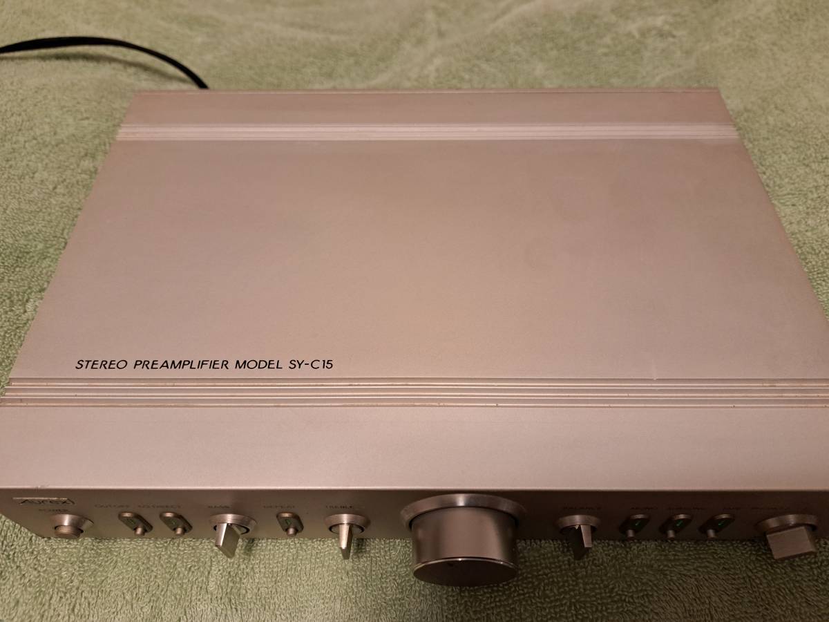 Aurex(東芝) ステレオプリアンプ SY-C15 シルバー_画像3