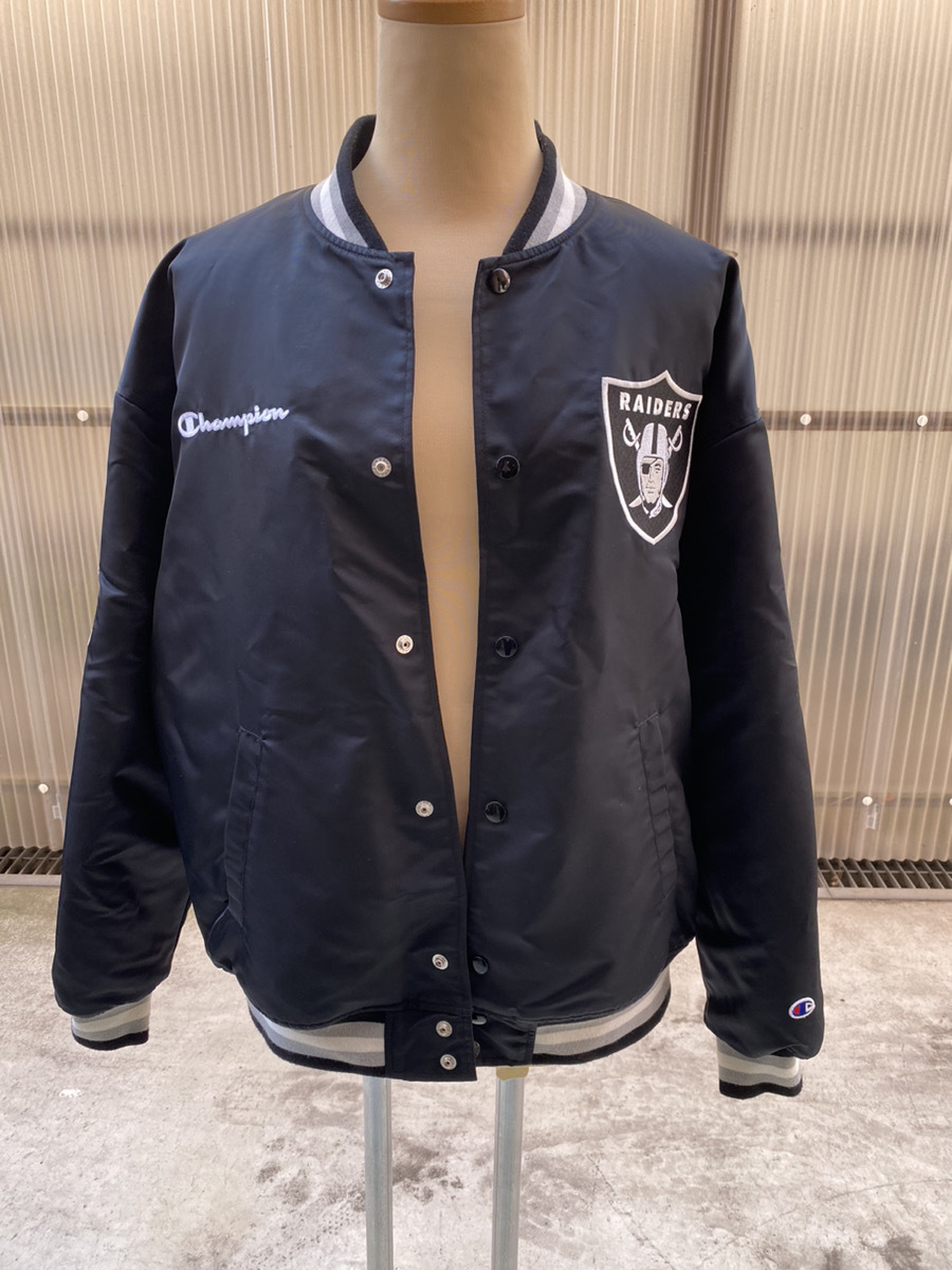 2520-03★Champion(チャンピオン)NFLジャケット スナップジャケットマックハウス メンズ C3-U617 ブラック Lサイズ★_画像1