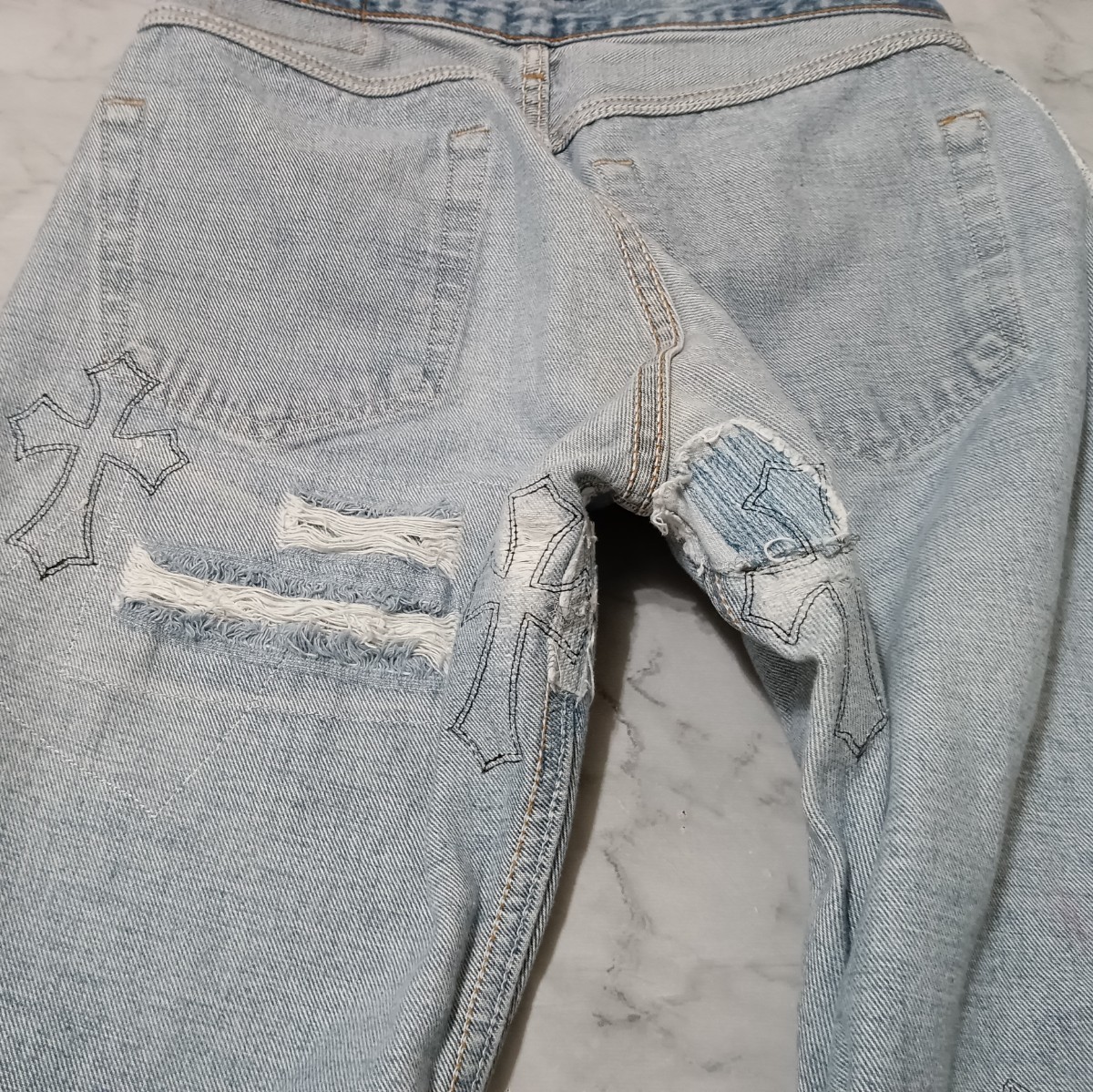 Levi's 501（W31 / 74cm）クロスパッチカスタム_画像9