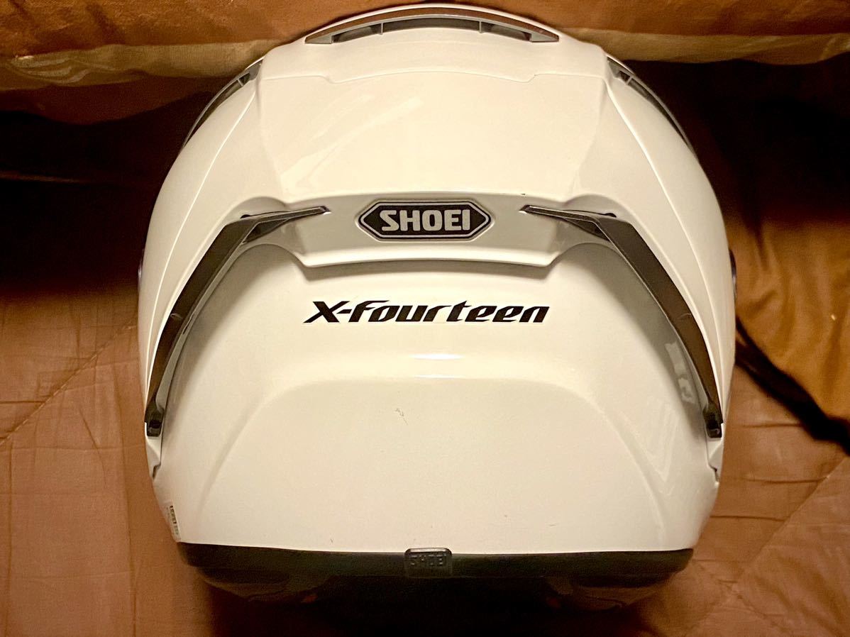 SHOEI ショウエイ X-14 X-Fourteen 2022年5月購入 概ね美品 使用僅少 Mサイズ フルフェイス 白 _画像4