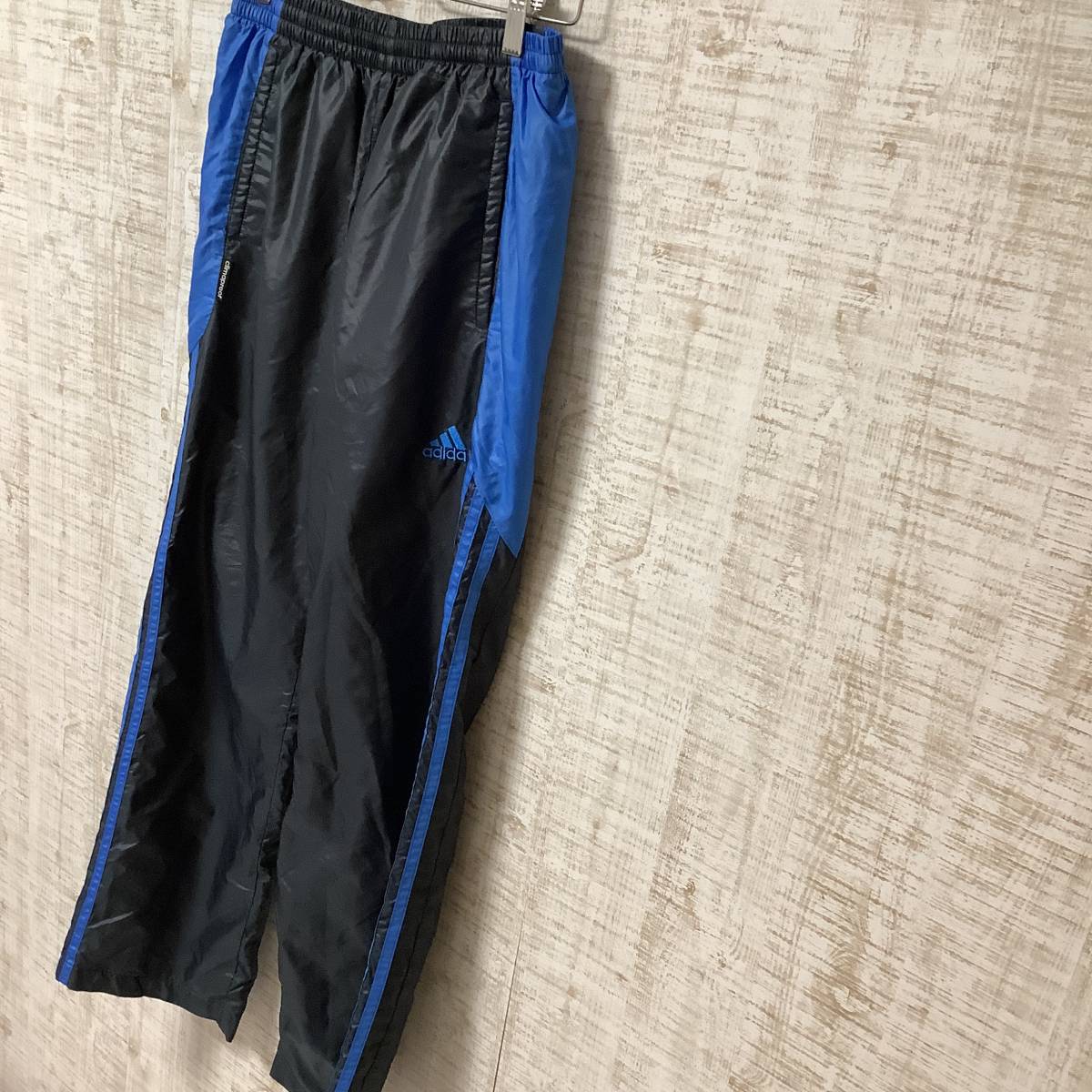 A368◇adidas｜アディダス ジャージ パンツ 防寒 グレーネイビー×ブルー サイズLの画像6