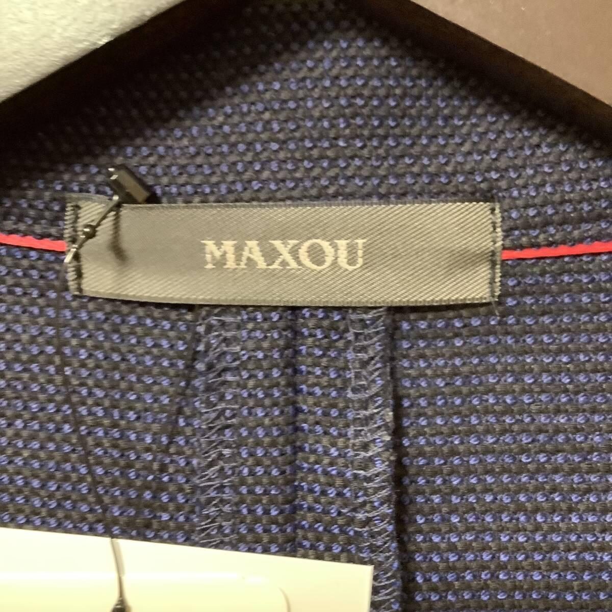 M26◇MAXOU | マクゾゥ　ジャケット　ネイビー　透かし編み　サイズ11_画像3