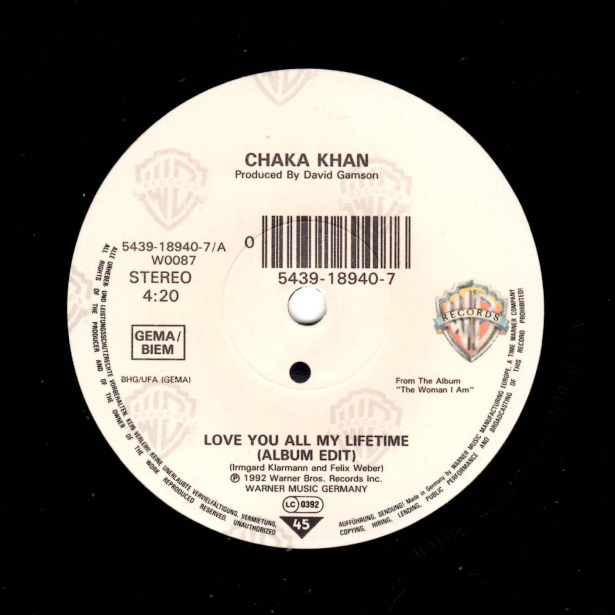 DISCO FUNK.SOUL.ELECTRO.45★Chaka Khan / Love You All My Lifetime / KOCO / MURO / 7インチ / _画像2