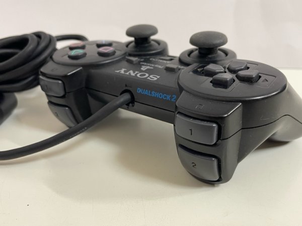 現状販売 ゲーム コントローラ パッド PS2 プレイステーション2 デュアルショック2 ブラック SAKA15の画像4