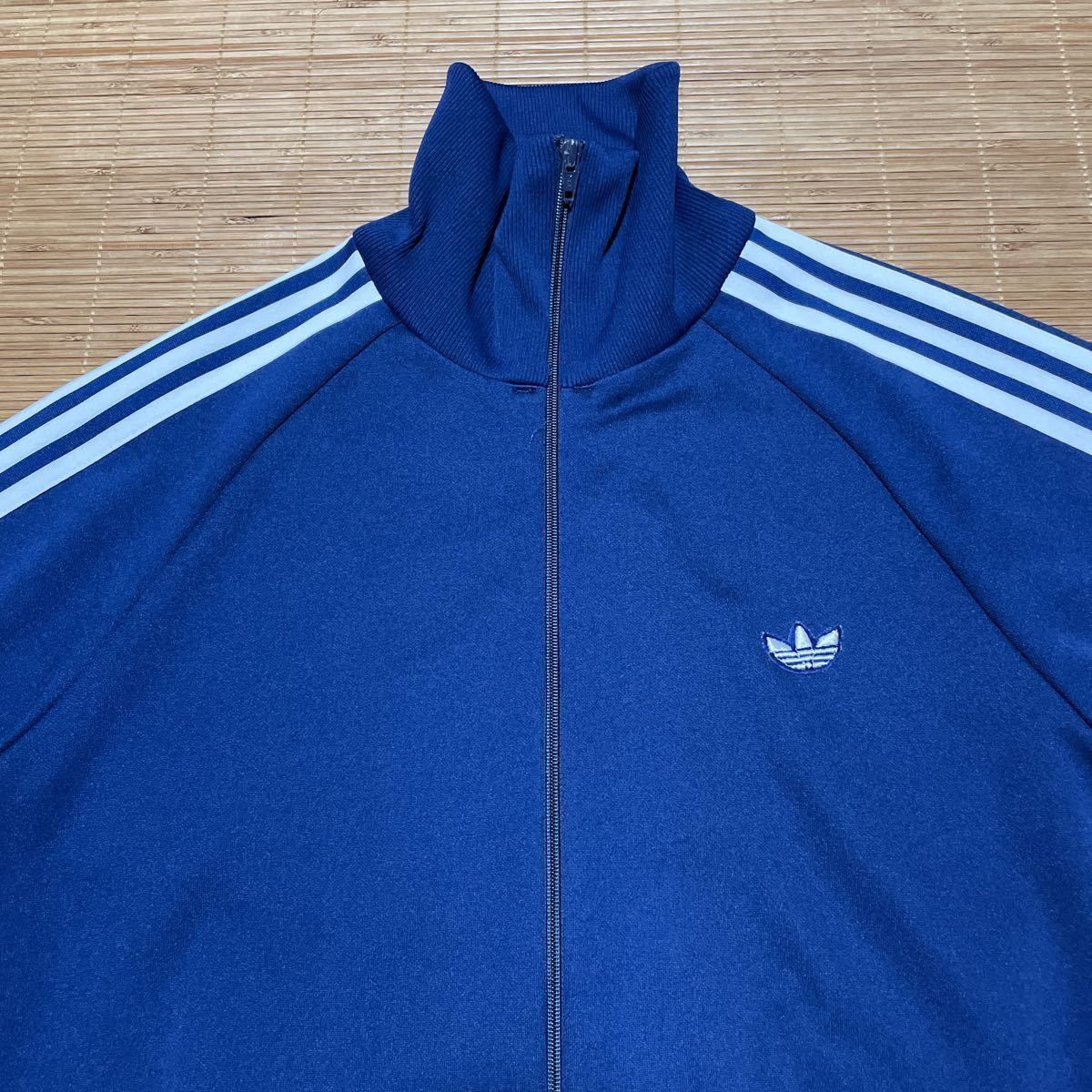  прекрасный товар 80s adidas descente Adidas Descente джерси спортивная куртка грузовик верх темно-синий темно-синий M 4 номер Vintage Old 70s