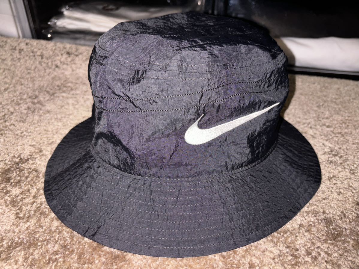 【USED美品】Nike x Stussy Bucket Hat Black_画像2