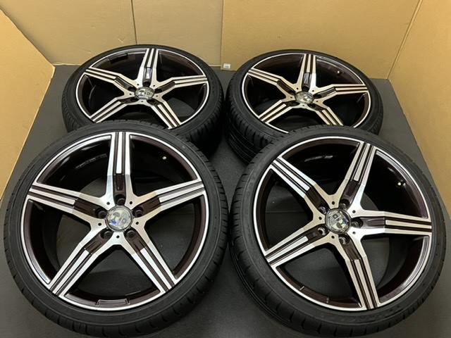 ホイール付タイヤ４本セット() メルセデスベンツ AMG タイプ5 ツインスポークデザイン 19×9.5J+48 PCD112 19×8.5J+45 ほぼ新品タイヤ_画像1