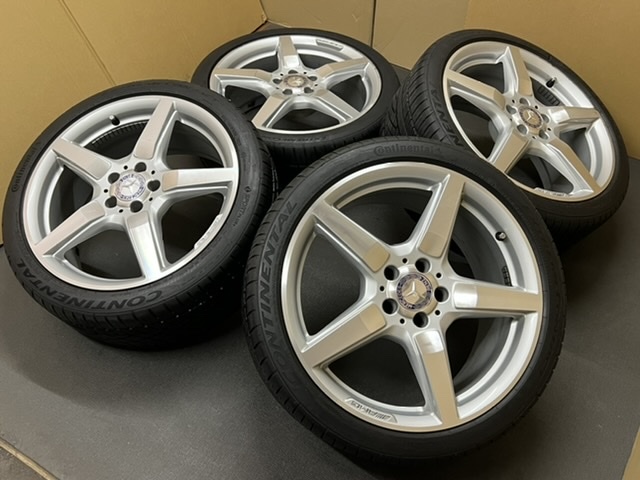 メルセデスベンツ CLS W218 AMG 純正 19インチ アルミ 19×9.5J+48 19×8.5J+34.5 112 - 5穴 4本 ●A218 401 1702 / A218 状態の良いタイヤ_画像1