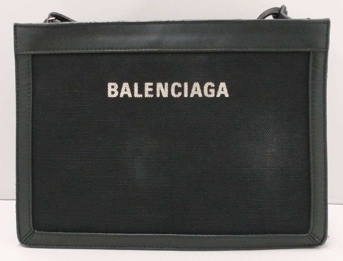 BALENCIAGA バレンシアガ 339937.1000.W.528147 キャンバス ブラック 黒 ショルダーバッグ 鞄 肩掛け 品物のみ ★毛羽立ち