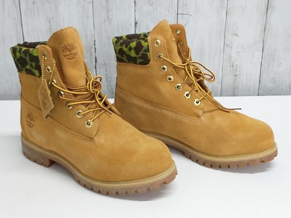 Timberland×atmos/6inch premium waterproof boots/ティンバーランド/アトモス/レースアップブーツ/レザー/カモフラ/27.5_画像7