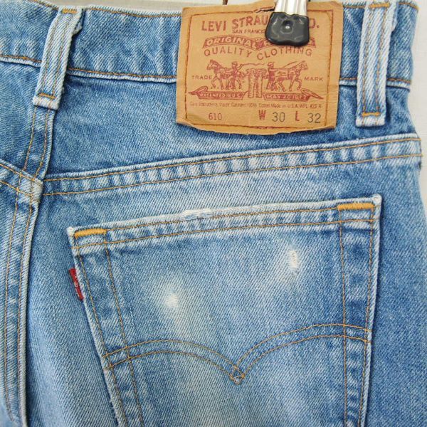 90s USA製 リーバイス Levi's 610 テーパード デニムパンツ ジーンズ(W30)ブルーの画像5