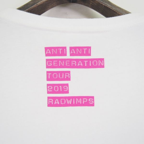 ラッドウィンプス RADWIMPS ANTI ANTI GENERATION TOUR 2019 ツアーTシャツ*LUCK'A(M)ホワイト_画像6