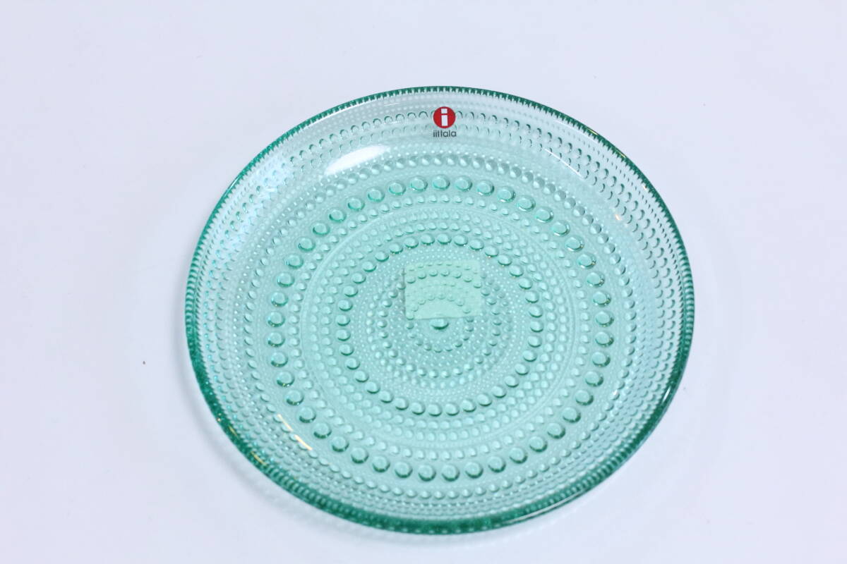 4267 カステヘルミ　ライトグリーン 17cm プレート　イッタラ　iittala Kastehelmi 皿　食器　ガラス　未使用_画像1