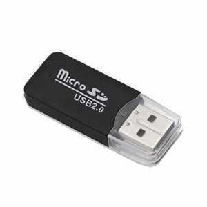 マイクロSDカードリーダー USB2.0 ブラックの画像2