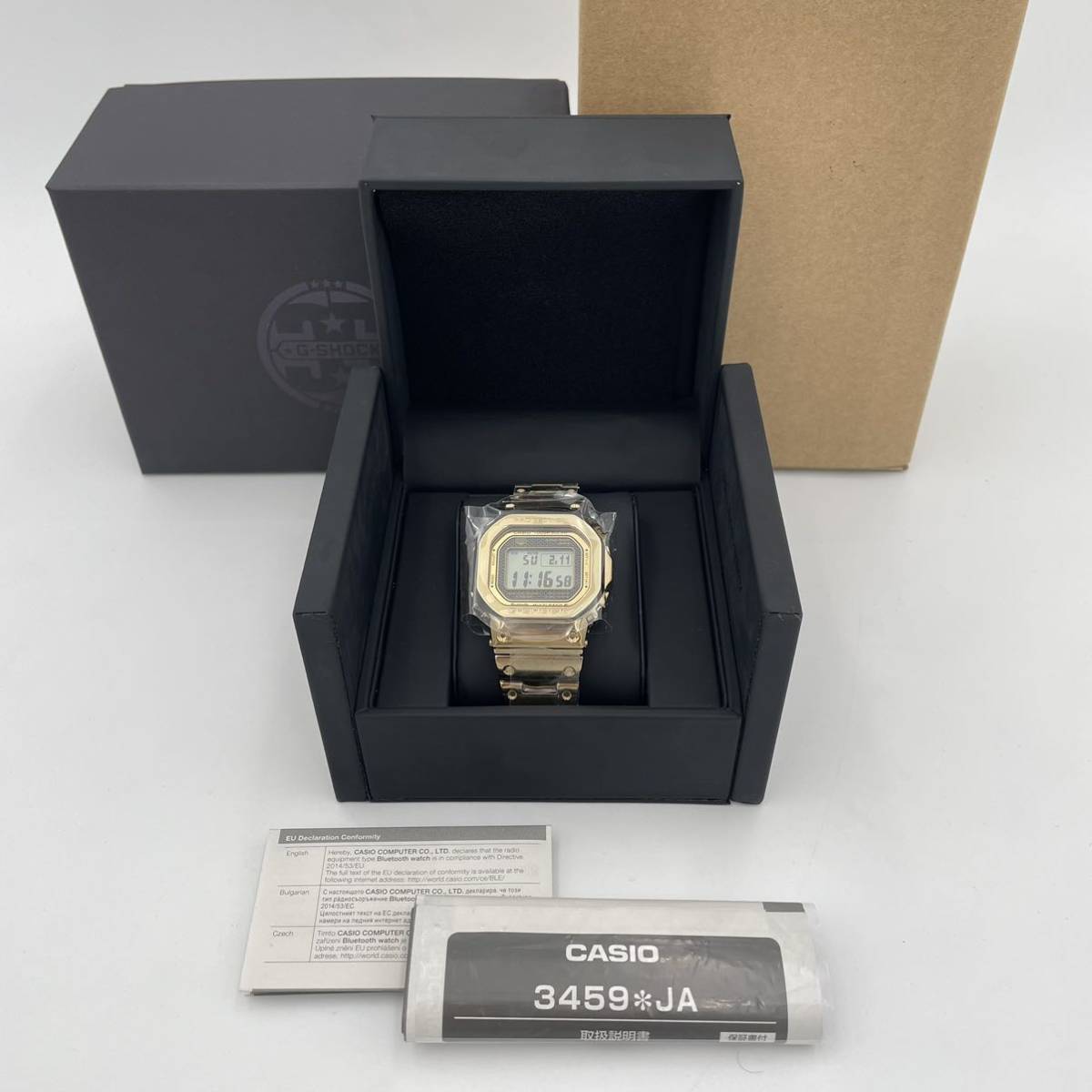 【1円スタート】未使用 CASIO カシオ G-SHOCK 35周年記念モデル GMW-B5000TFG-9JR フルメタル ゴールド Gショック 腕時計 元箱 フィルム付_画像1