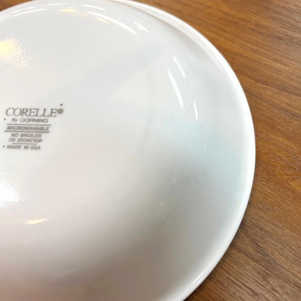 ☆コレール／corelle☆ コーニング ディズニー ミッキ－＆ミニー柄 皿1枚・ボウル1枚セット 昭和レトロ 【中古品】札幌発_画像6