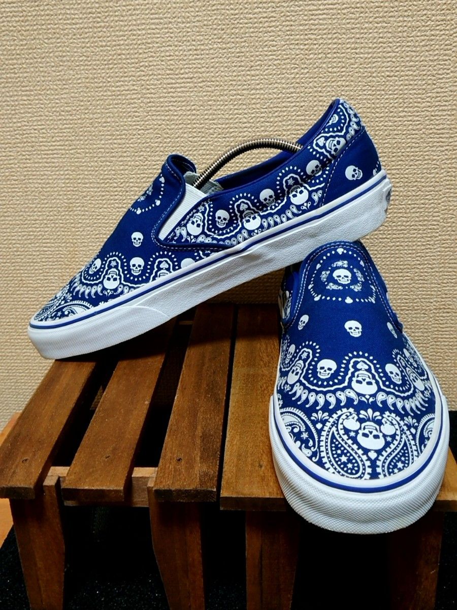 【極美品】VANS SLIPON / バンズ スリッポン / Skullpaisley柄 / 28cm / 