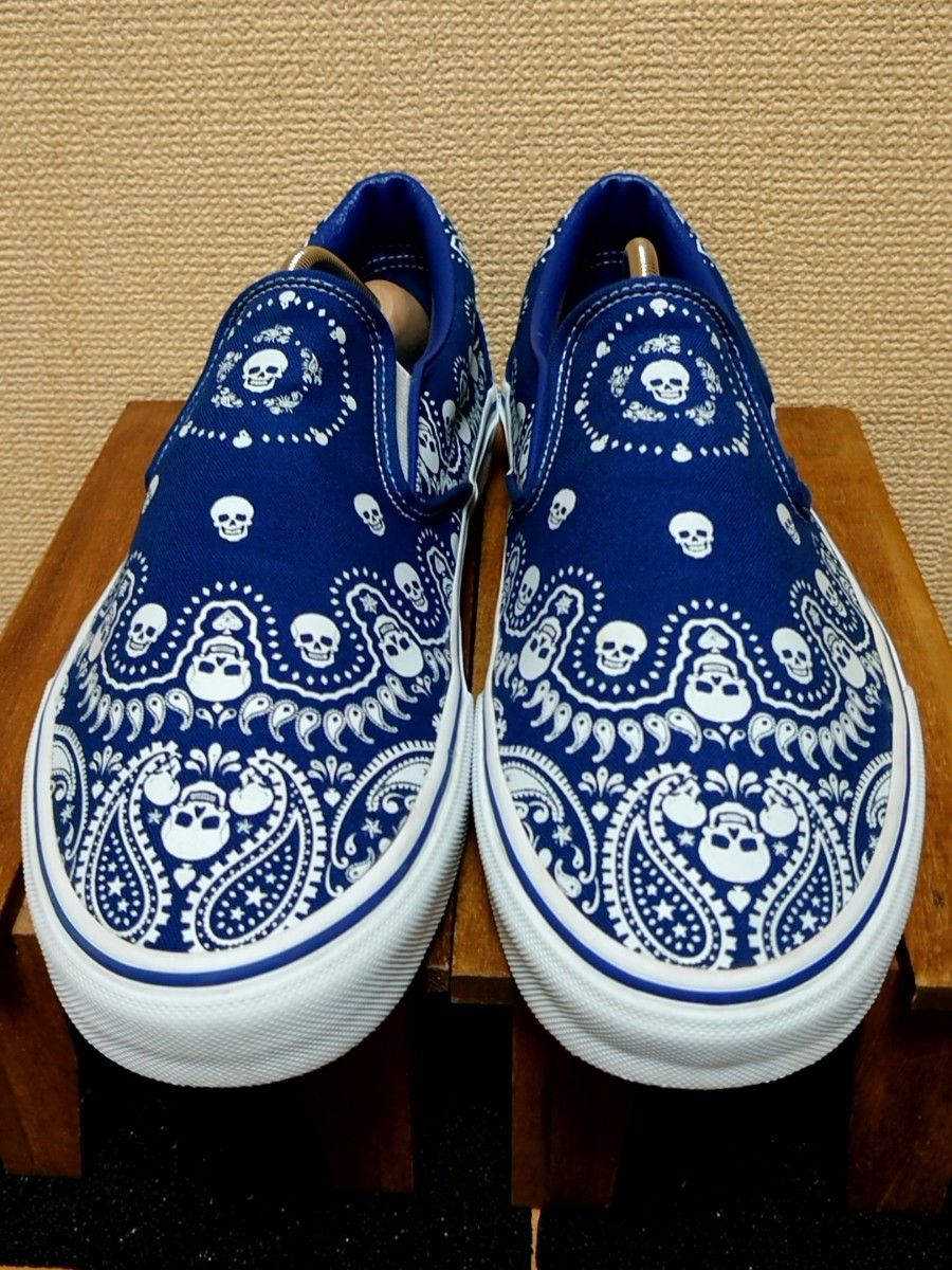 【極美品】VANS SLIPON / バンズ スリッポン / Skullpaisley柄 / 28cm / 