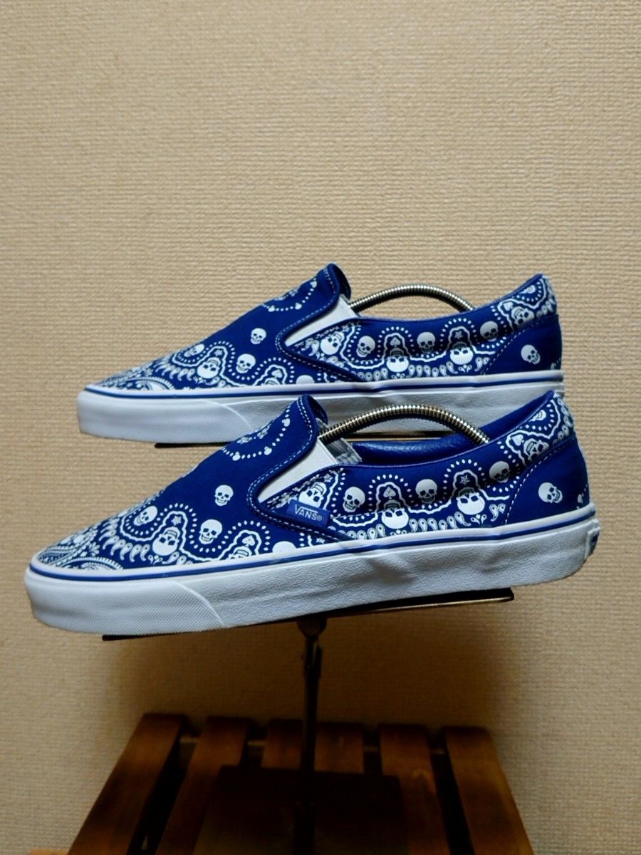 【極美品】VANS SLIPON / バンズ スリッポン / Skullpaisley柄 / 28cm / 