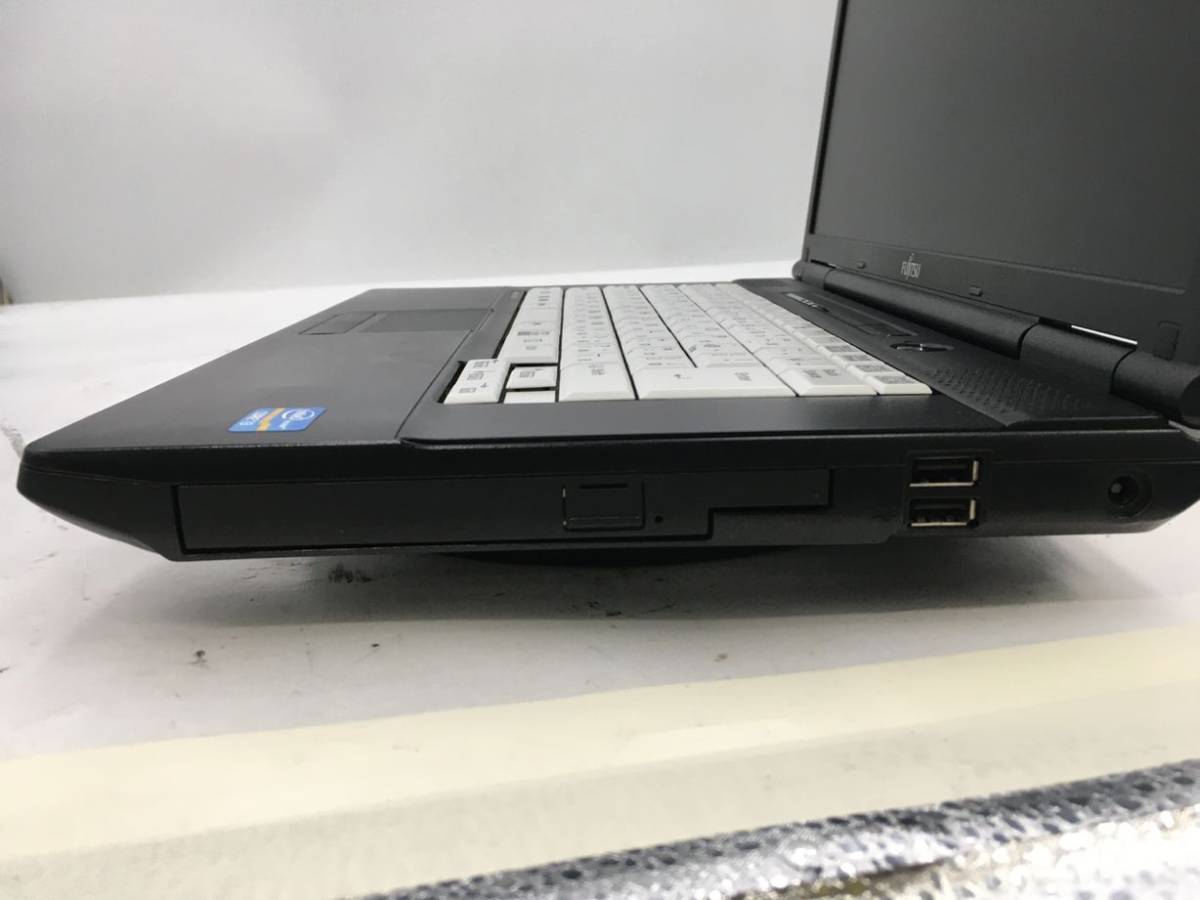 FUJITSU/ノート/HDD 250GB/第3世代Core i3/メモリ2GB/2GB/WEBカメラ無/OS無-240202000776169_側面（右）M