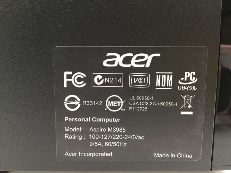 Acer/デスクトップ/HDD 500GB/第3世代Core i7/メモリ4GB/WEBカメラ無/OS無-240122000750542_メーカー名