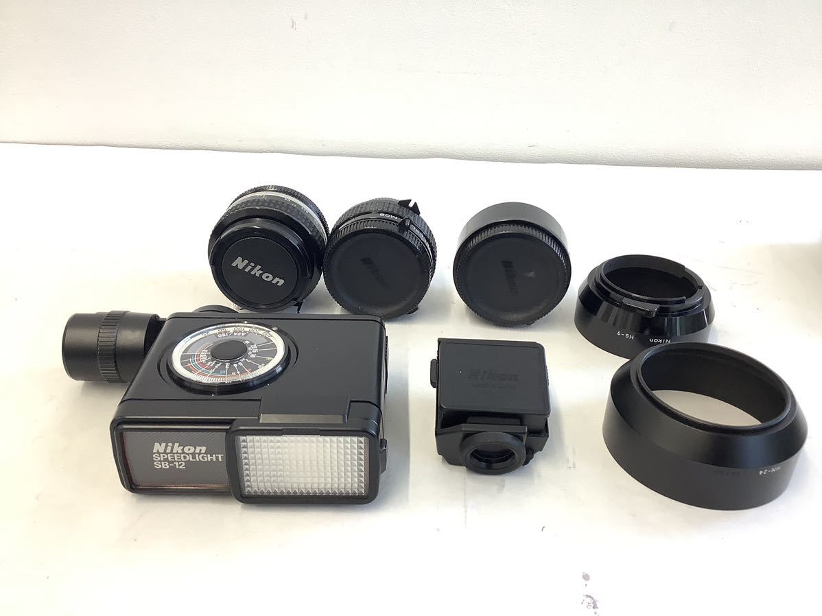 #A8615におまとめ　未検品　現状品　Nikon　F3　Nikon　FE　カメラ本体２台　カメラレンズ　キャップ等　おまとめ　ニコン　　_画像9