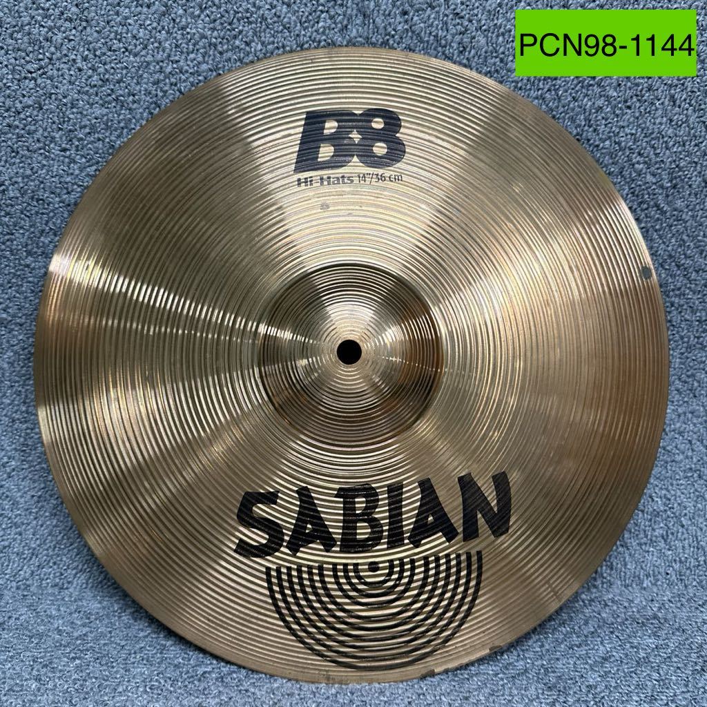 PCN98-1144 激安 SABIAN セイビアン シンバル B8 Hi-Hats 14/36 ジャンク_画像1