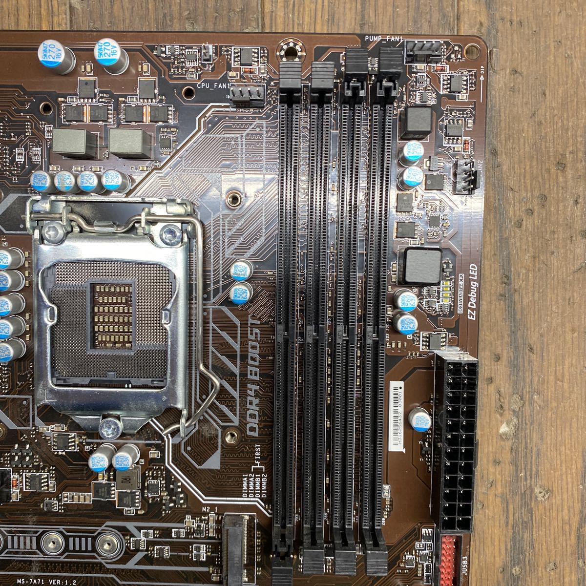 MG2-70 激安 マザーボード msi Z270-S01A LGA1151 BIOS立ち上がり確認済み ジャンク_画像6