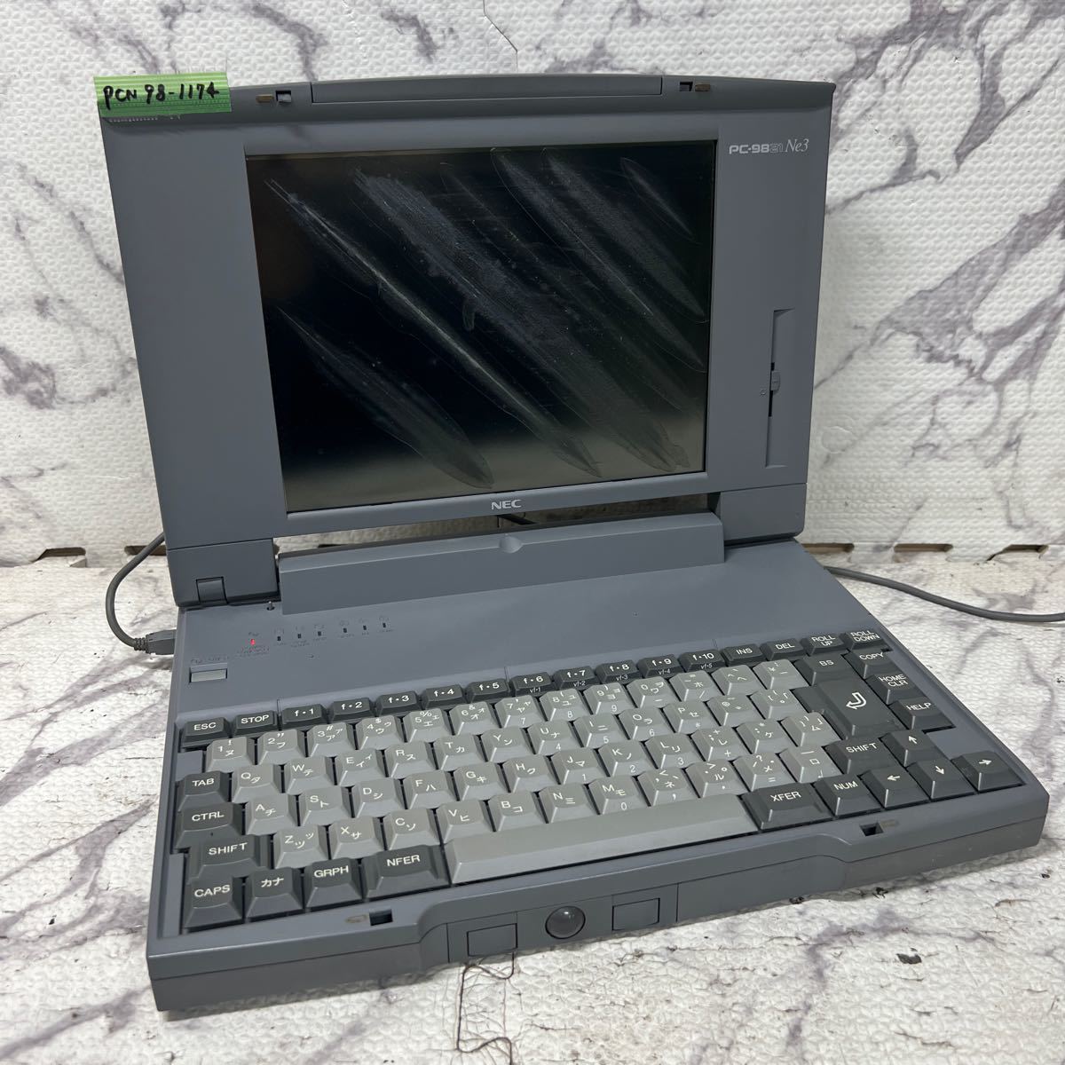 PCN98-1174 激安 PC98 ノートブック NEC PC-9821Ne3/5 通電確認済み ジャンク 同梱可能の画像1