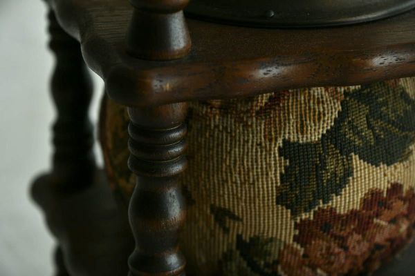 【骨董品】コーヒーミル 木製 手動式 アンティーク ゴブラン 織 ヴィンテージ インテリア