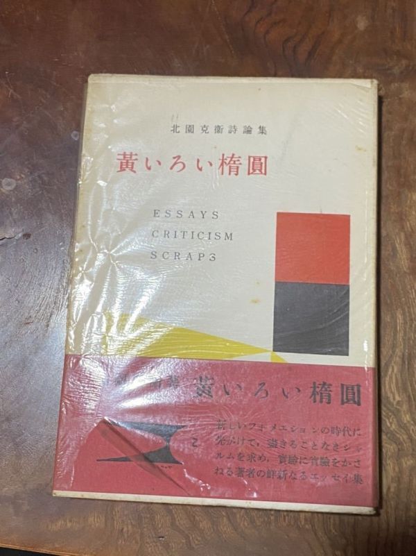 【古書】黄いろい楕圓 北園克衛 詩論集 昭和28年 初刷　エッセイ 検索 コンクリートポエトリー シュルレアリスム バウハウス_画像2