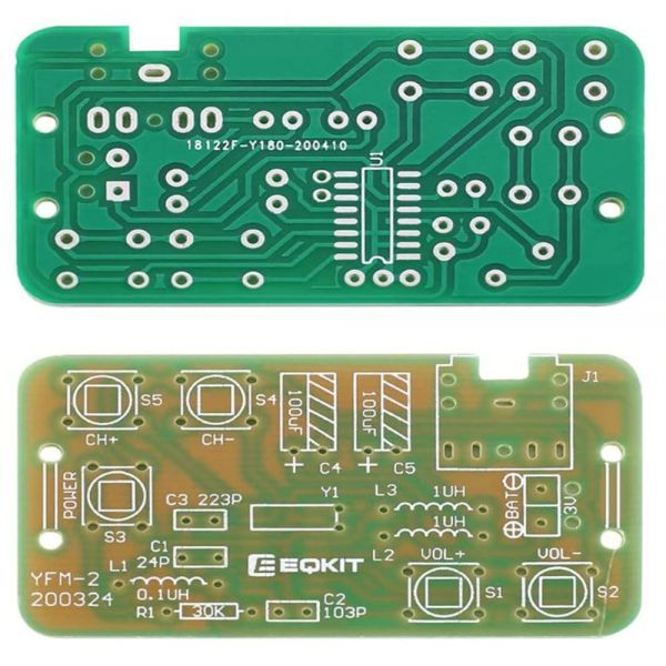 小型 組み立てキット FM ステレオ ラジオ レシーバー　無線受信器　チューナー 76-108MHz DC3V 回路基板 PCB Board 半田付けの練習に最適_画像4