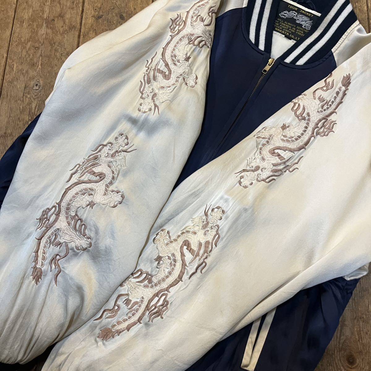 訳あり 中田商店 オールシルク スカジャン 横須賀 USSミッド 訳あり 中田商店 オールシルク スカジャン 横須賀 USSミッド