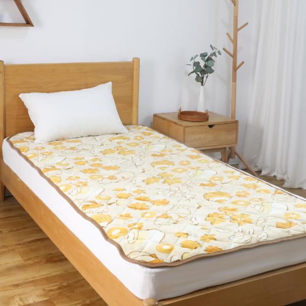 ディズニー くまのプーさん 敷パッド(ワームオレンジ) 寝具用品 シングルサイズ Disneyの画像1
