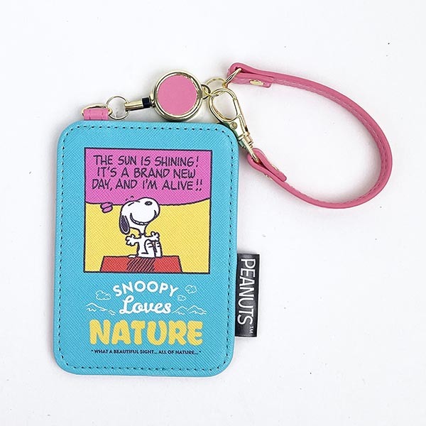  Snoopy SNOOPY reel attaching pass case ticket holder commuting going to school mint 