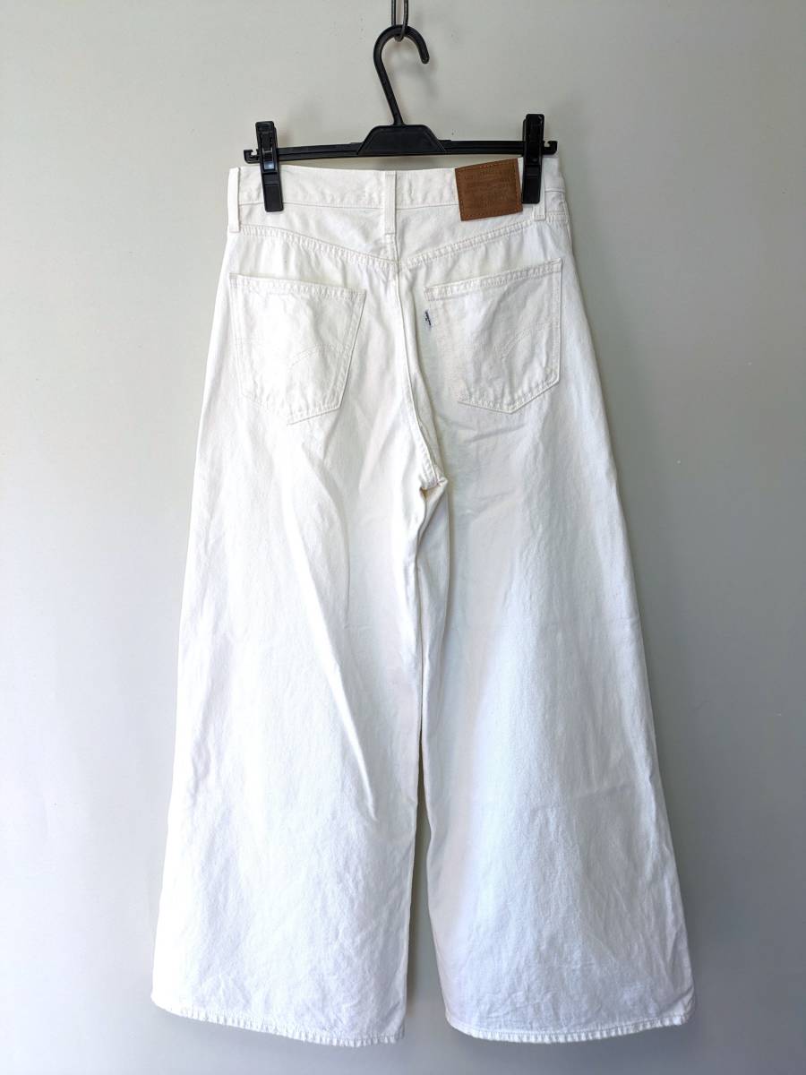 levi's リーバイス XL FLOOD ワイドホワイトデニム w25 バギー BIG-E _画像3