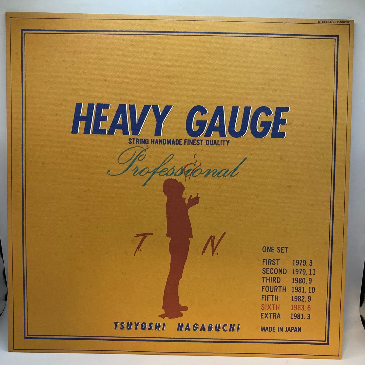 美盤 LP/長渕剛「Heavy Gauge (1983年・ETP-90232・村上律・浜田良美・兼崎順一など参加)」_画像1