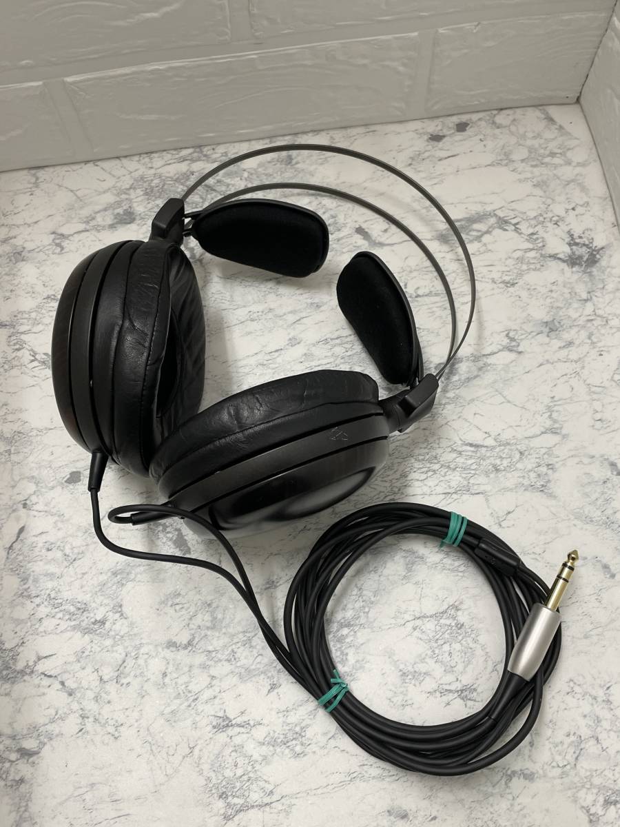 audio-technica ATH-W5000 密開ダイナミック型 ヘッドフォン オーディオテクニカ ケース他オマケ付き 音出しOK USED_画像2