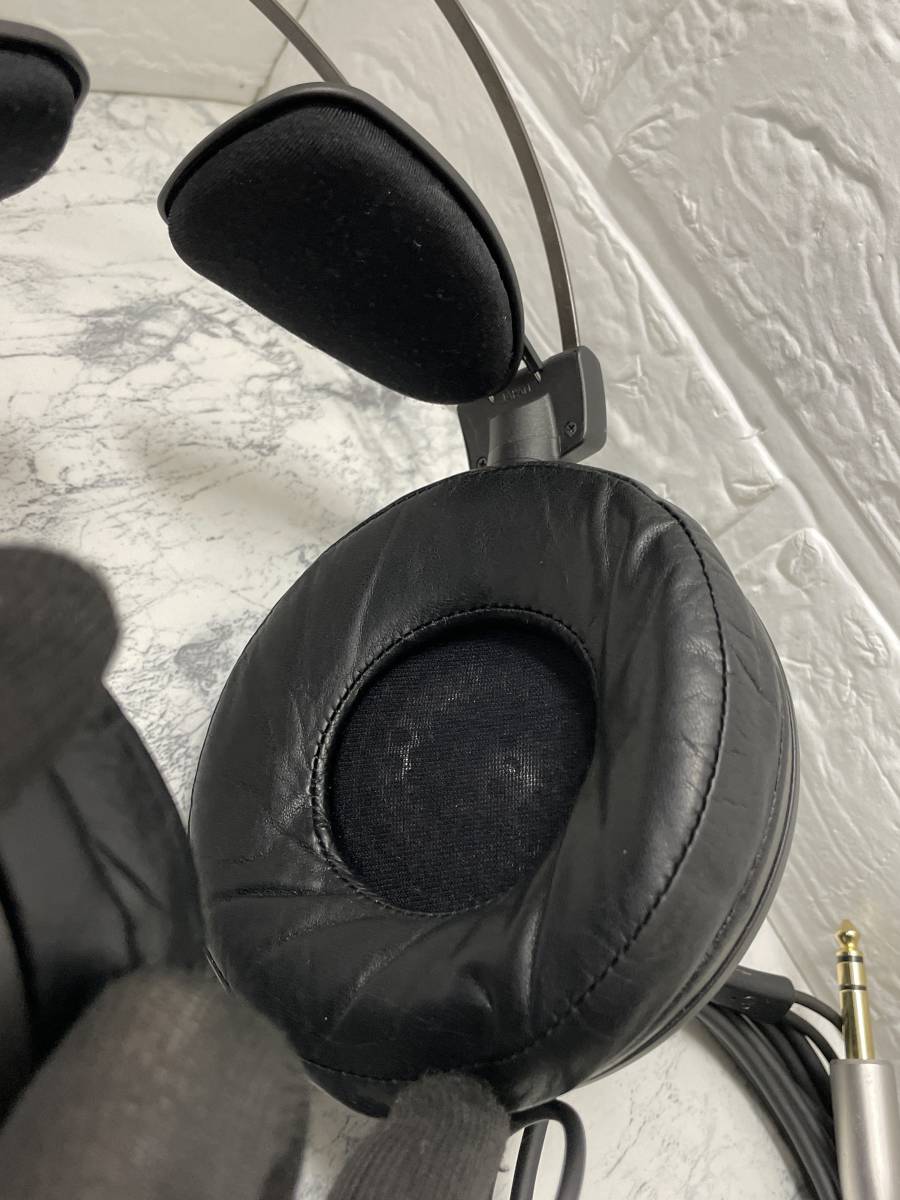 audio-technica ATH-W5000 密開ダイナミック型 ヘッドフォン オーディオテクニカ ケース他オマケ付き 音出しOK USED_画像6