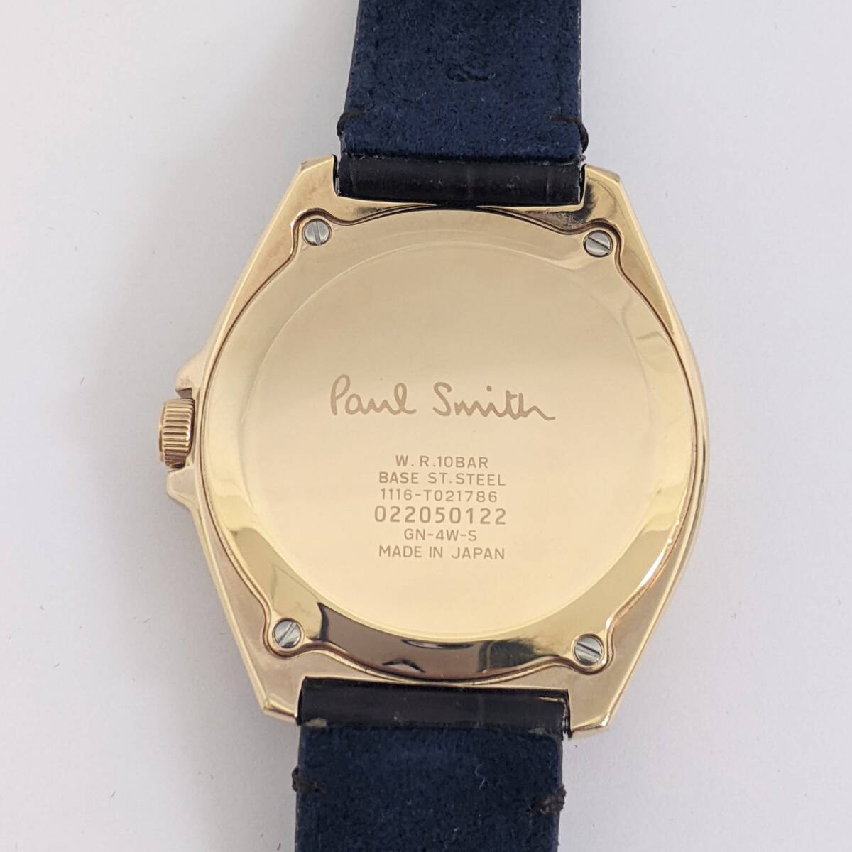 【4772】Paul Smith ポールスミス 1116-T021786 腕時計 クオーツ アナログ 3針 ステンレススチール レザーベルト メンズ 箱有り 美品_画像5