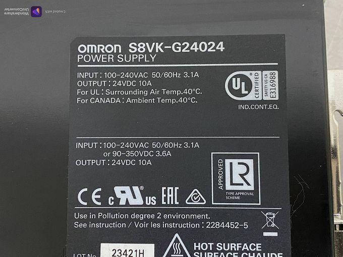 B040 S8VK-G24024 100-240VAC 50/60Hz OMRON オムロン パワーサプライ スイッチング電源 未確認ジャンク 中古_画像7