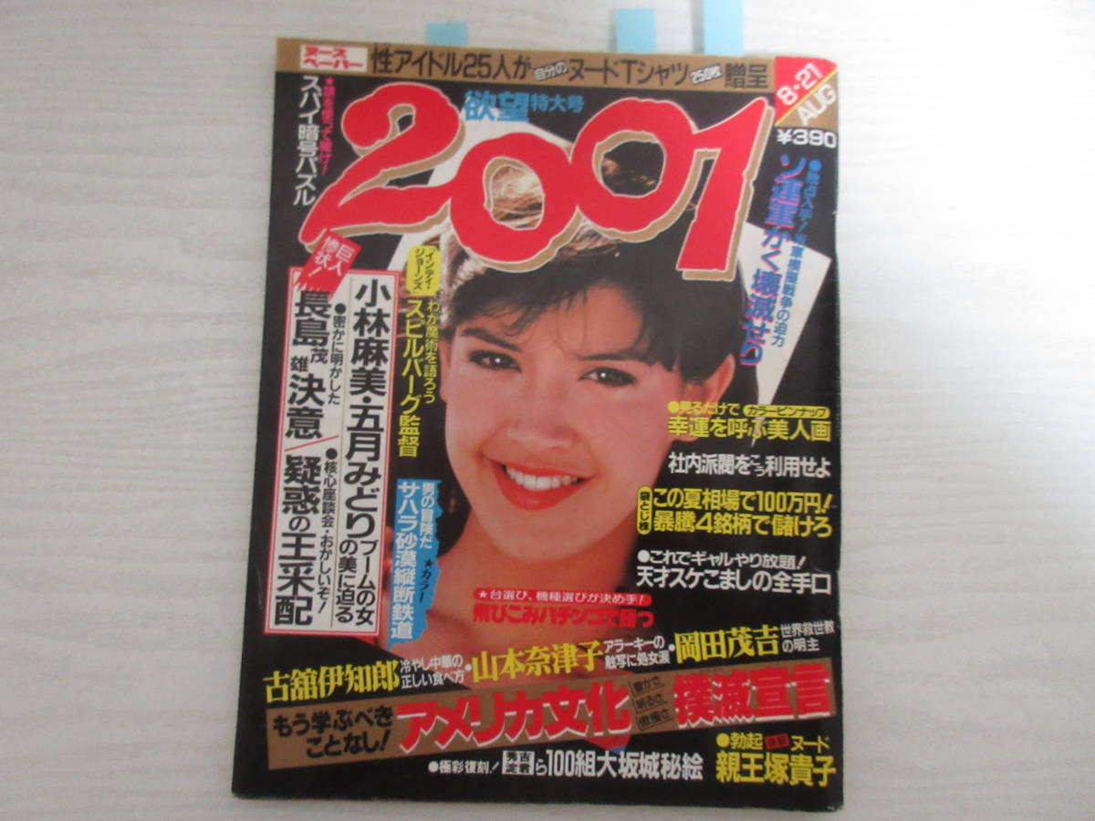 わ349 雑誌 2001 昭和59年 石田えり/鈴木英人/山本奈津子/荒木経惟/スピルバーグ/小林麻美/五月みどり/親王塚貴子/赤塚不二夫_画像1