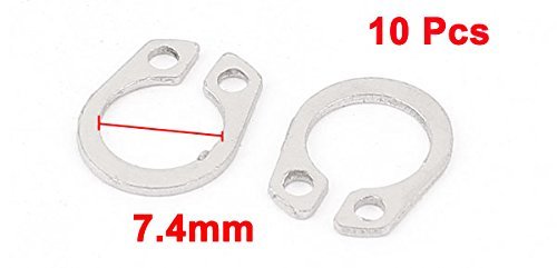 外部サークリップ 保持シャフト スナップクリップリング 304ステンレス鋼 シルバートーン 直径8 mm_画像2