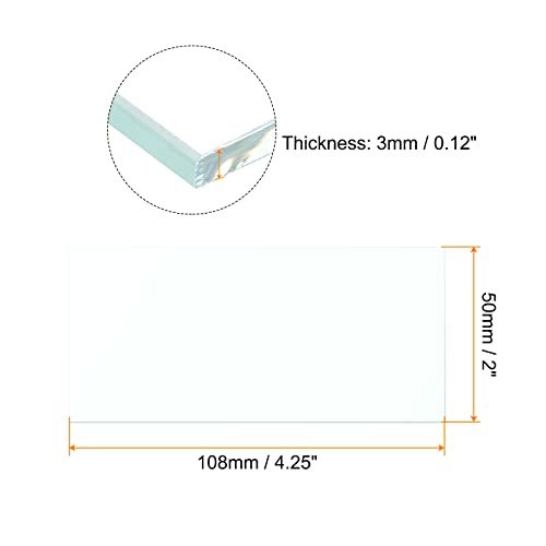 溶接レンズクリアガラス アウターカバーヘルメットインナー交換レンズ 溶接ヘルメットレンズガラス 溶接ヘルメット用 108 x 50 mm_画像2
