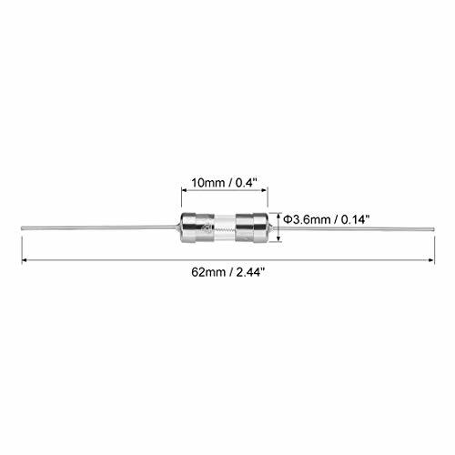 効性ブローヒューズ スローブローヒューズ 時間遅延 アキシャルリード ガラスヒューズ 250V T2A 3.6 mmx10 mm_画像2