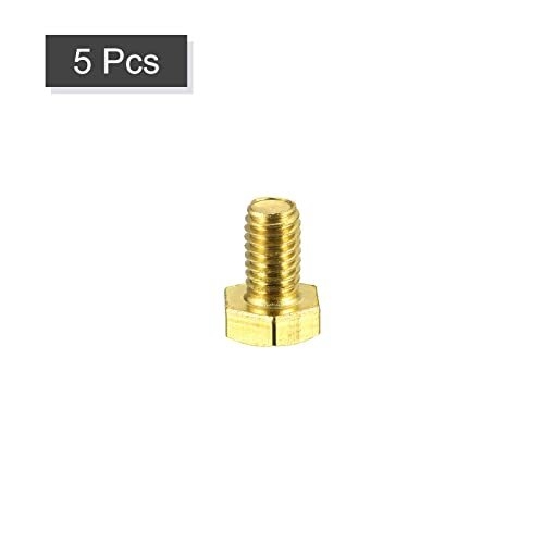 真鍮六角ボルト 全ねじ グレード4.8 ソリッド 黄銅六角ボルト 小ねじ 機械ねじ M6x10mm 5個_画像3