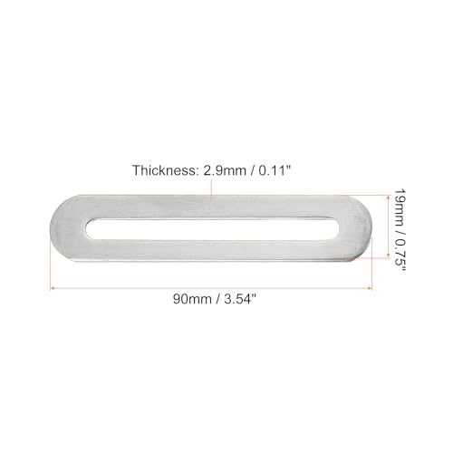 角度調整可能なコーナーコード 4個セット 90x19mm - ステンレス鋼製のフラットな直角厚めのスロット付きブレースブ ラケット_画像2